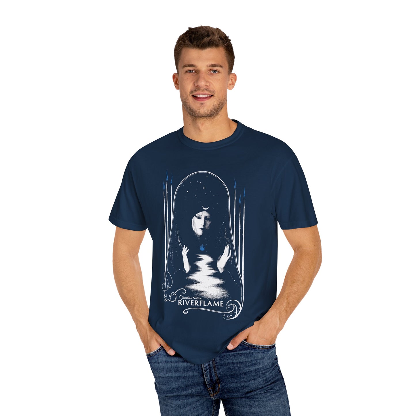 *SHIPPED FROM THE USA* Riverflame - Unisex Garment-Dyed T-shirt